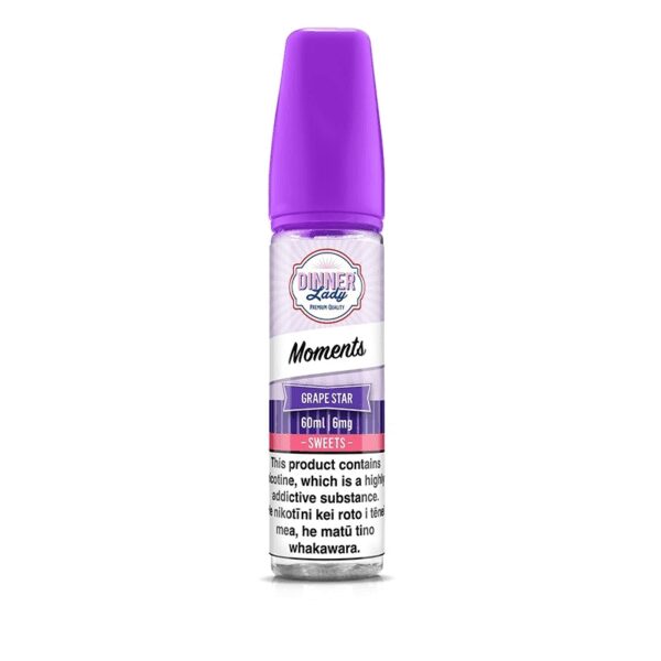 Dinner Lady Ice Grape Star likiti canlı üzüm tadı ve buz ferahlığıyla salt nikotin içerir, hemen sipariş ver.