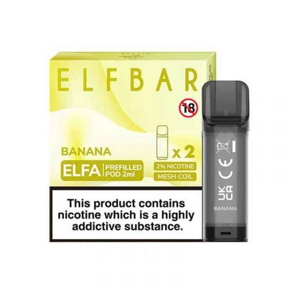 Elf Bar Elfa Banana Pod Kartuş ile 4ml yoğun muz aromasını ve pratik kullanımı hemen sipariş ver.