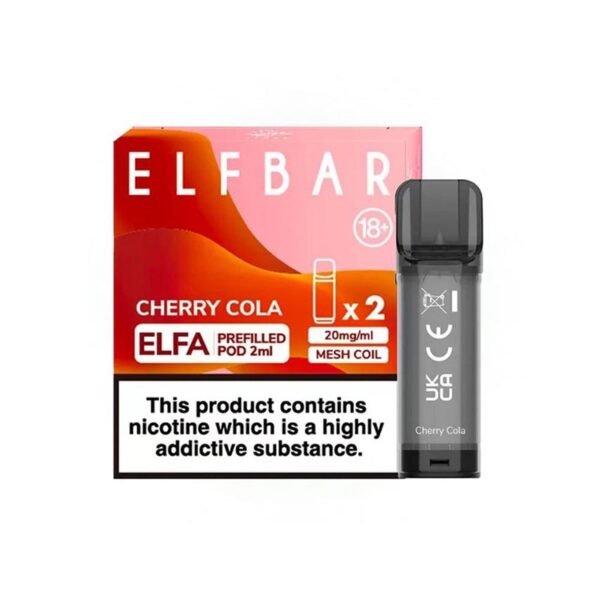 Vişne ve kola aromalı 4ml pod kartuşu yoğun salt nikotin deneyimi için hemen sipariş ver.