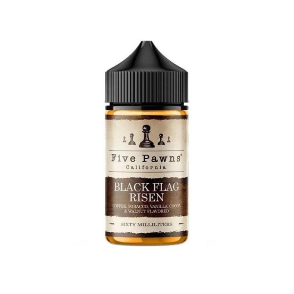 Five Pawns Black Flag Risen premium salt nikotin likitini sipariş ver ve yoğun kahve ile krema notalarını keşfet.