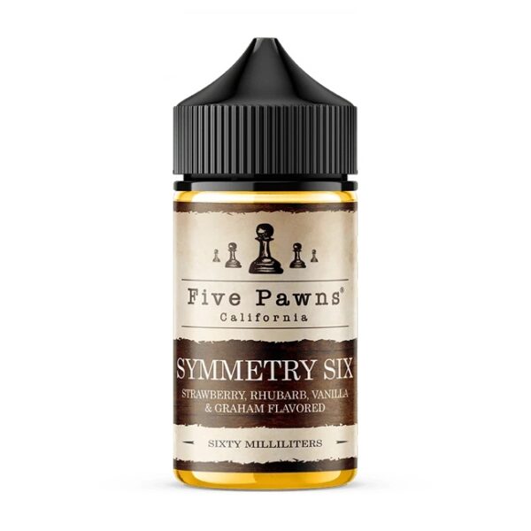 Five Pawns Symmetry Six premium sıvısını dengeli aroması ve üstün salt nikotin ile şimdi sipariş edin.