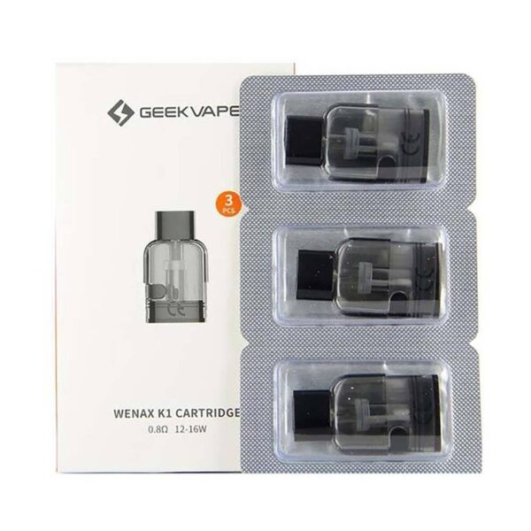 Geekvape Wenax K1 cihazınız için 3'lü yedek kartuş seti ile dayanıklılık ve aroma performansını hemen sipariş ver.