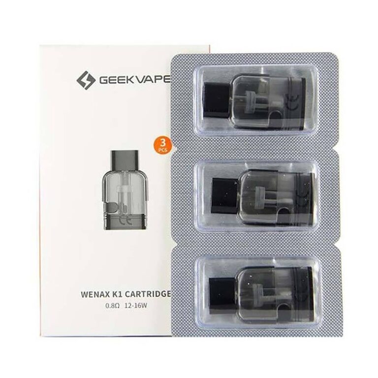 Geekvape Wenax K1 cihazınız için 3'lü yedek kartuş seti ile dayanıklılık ve aroma performansını hemen sipariş ver.
