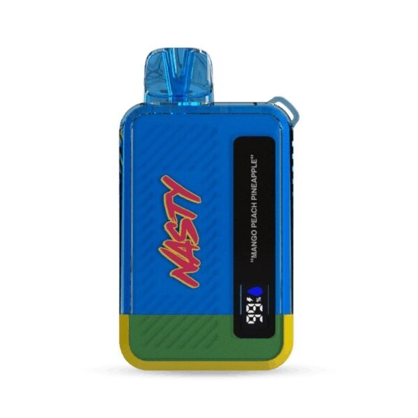 Mango, şeftali ve ananas aromalı Nasty Bar 10000 puf kullan-at vape barı salt nikotin ile sipariş ver.