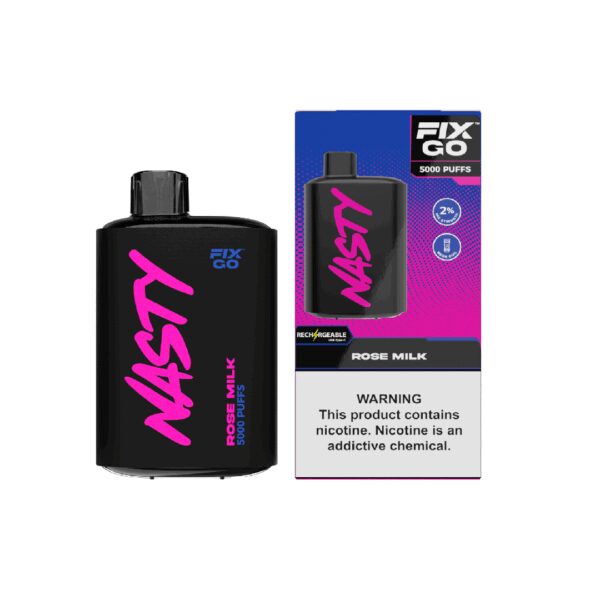 Nasty Fix Go 5000 Rose Milk kullan-at vape bar ile kremamsı süt ve taze gül notalarını deneyimleyip hemen sipariş verin.