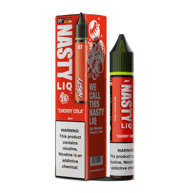 Vişne ve kola aromalarıyla ferahlatıcı salt nikotin keyfi sunan Nasty Liq Cherry Cola'yı sipariş ver.