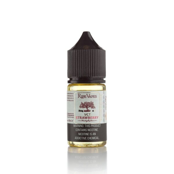 Ripe Vapes VCT Strawberry 30ml salt nikotin likitini hemen sipariş edin, çilek ve vanilyalı krema aromalarını keşfedin.