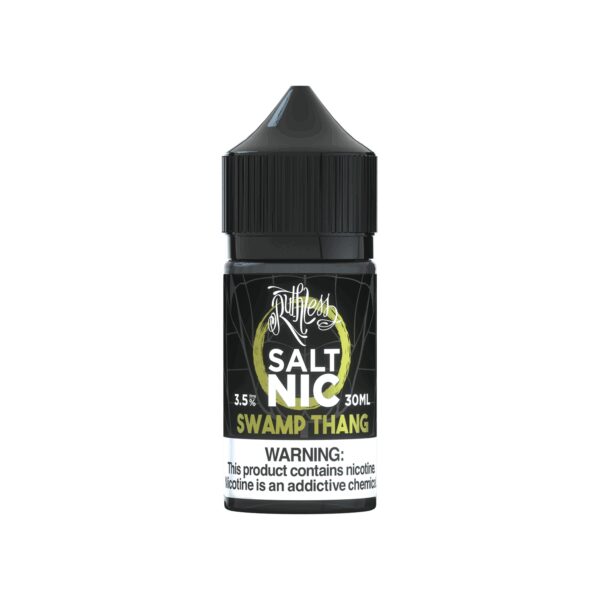 Tropikal meyve karışımı ve yoğun salt nikotinle ferahlatıcı Ruthless Swamp Thang 30ml'yi sipariş ver.