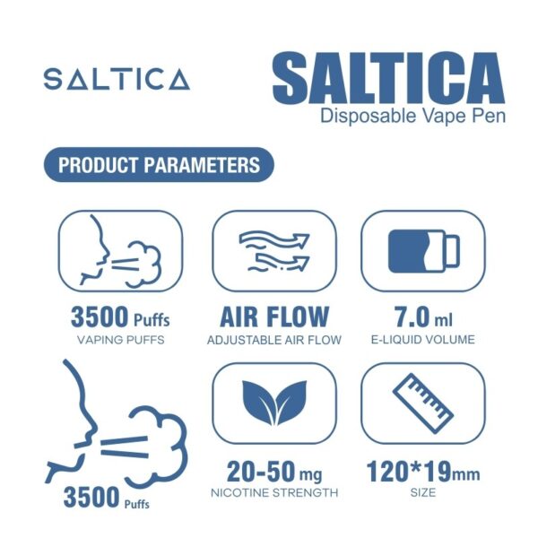 Saltica Blue Razz Ice kullan-at vape pen ile yaban mersini ve buz ferahlığını deneyimlemek için hemen sipariş ver.