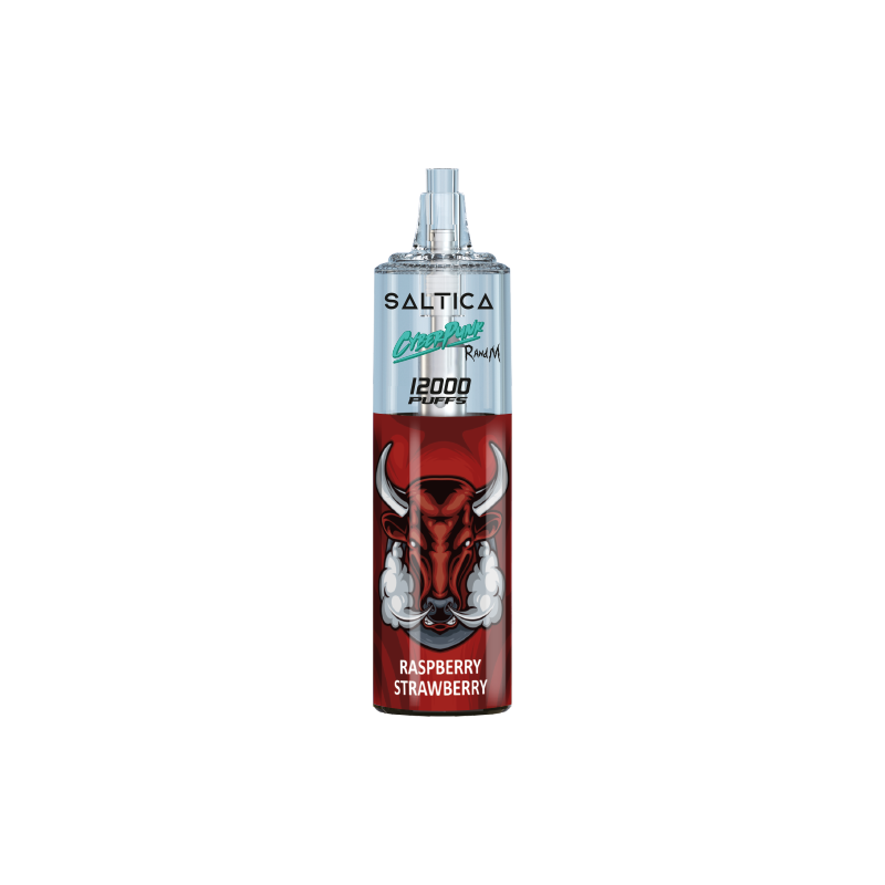 Saltica Cyberpunk 12000 Ahududu Çilek Ahududu ve çilek aromalı yüksek kapasiteli salt nikotin içeren Saltica Cyberpunk 12000 kullan-at vape bar'ı hemen sipariş ver.
