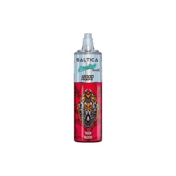 Saltica Cyberpunk 12000 Tiger Blood kullan-at vape barı tropikal meyve aroması ve güçlü salt nikotin ile hemen sipariş ver.