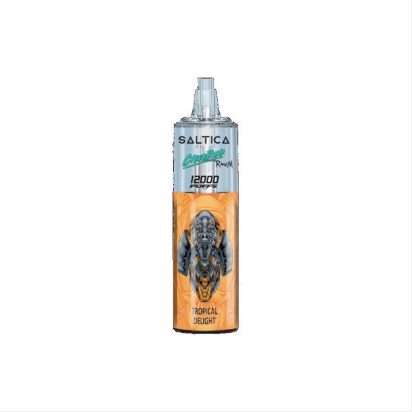 Taze tropikal meyve aromalı Saltica Cyberpunk 12000 kullan-at vape barı hemen sipariş ver.