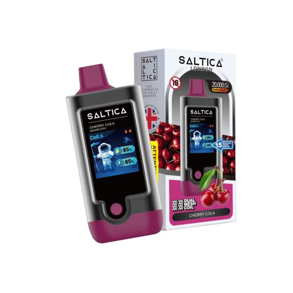 Saltica Digital 20000 Cherry Cola kullan-at vape bar ile canlı kiraz kola aromasını deneyimleyip hemen sipariş ver.