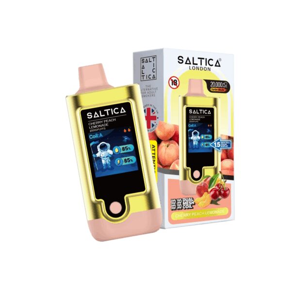 Saltica Digital 20000 puf kiraz şeftali limonata aromalı kullan-at vape barı hemen sipariş ver.