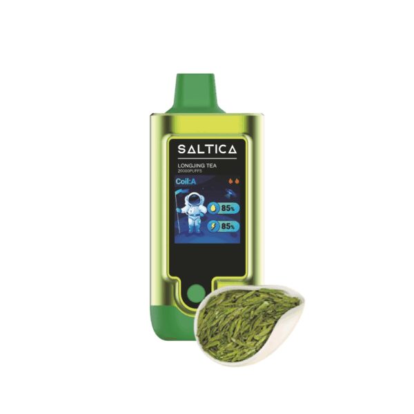 Salt içimli Saltica Digital 20000 puf Longjing çayı aromalı kullan-at vape bar ile yoğun lezzet keyfini yaşayın, şimdi sipariş verin.