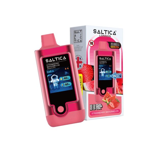 Yüksek salt nikotinli Saltica Digital 20000 Strawberry Watermelon kullan at vape barı hemen sipariş ver.