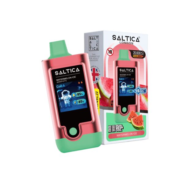 Saltica Digital 20000 Watermelon Ice kullan-at vape barı yoğun karpuz ve buz etkisiyle hemen sipariş ver.