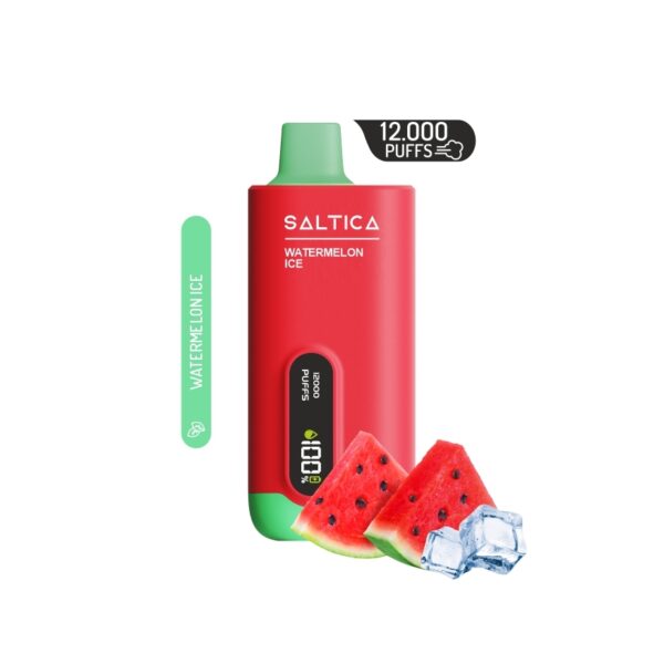 Saltica Ekranlı 12000 Watermelon Ice kullan-at vape bar ile taze karpuz ve buz ferahlığını deneyimleyin, hemen sipariş verin.