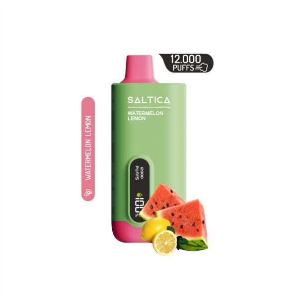 Karpuz ve limon aromalı ekranlı 12000 pufluk Saltica vape barı hemen sipariş ver.