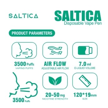 Saltica Fresh Mint kullan at vape pen ile ferahlatıcı nane aromasını deneyimleyip sipariş verin.