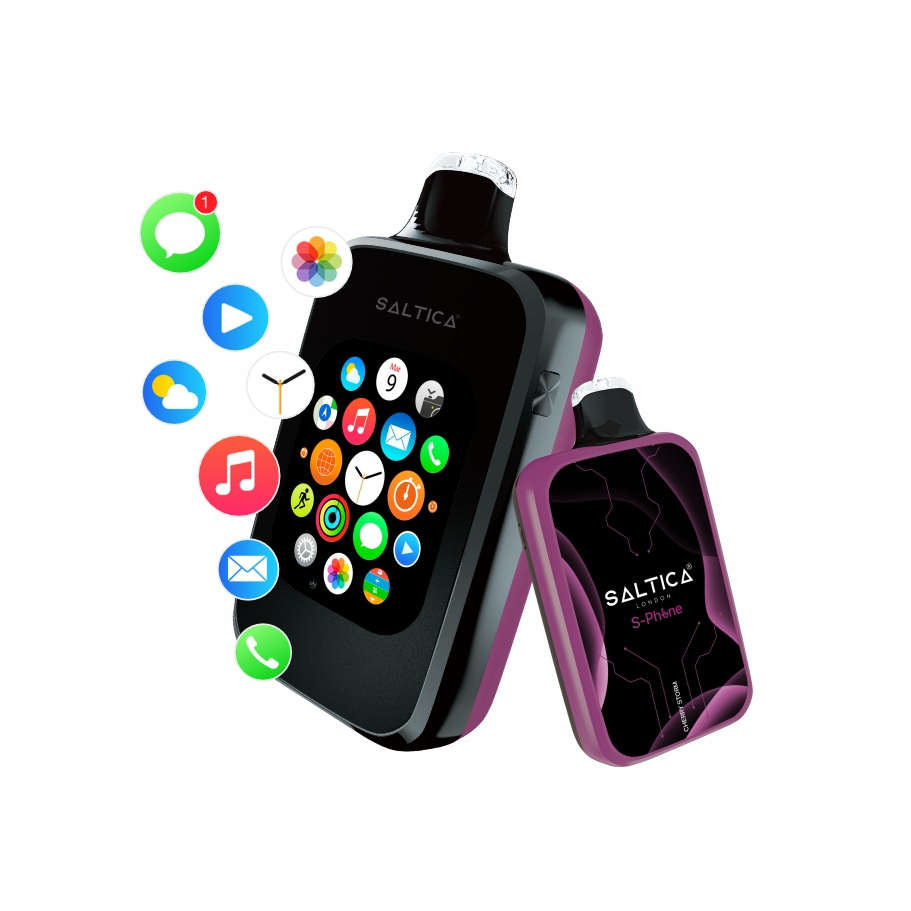 Saltica S-Phone 30000 Cherry Storm 30.000 Puf Sipariş Ver Yoğun kiraz aromalı 30.000 pufluk Saltica S-Phone vape barı salt nikotin ile hemen sipariş ver.