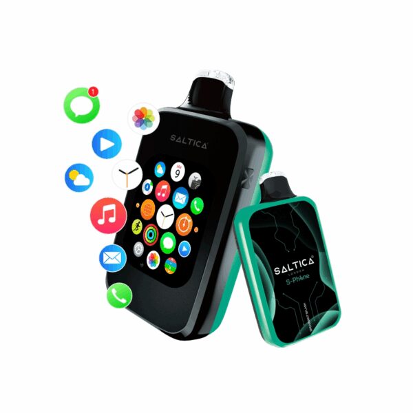 Ferah nane aromalı Saltica S-Phone 30000 puf kullan-at vape bar ile taze salt nikotin keyfi için hemen sipariş verin.