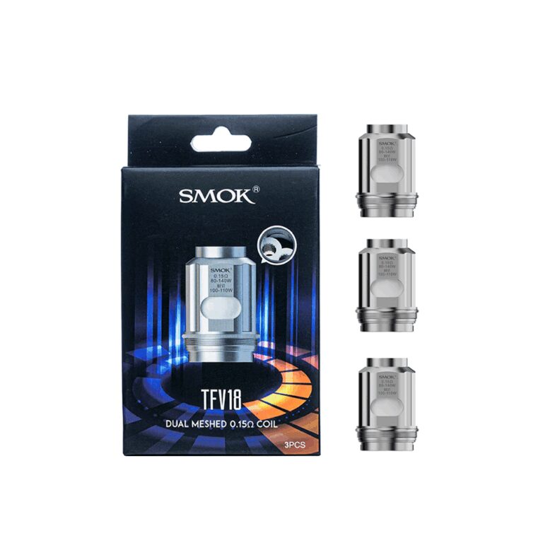Smok TFV18 coil ile mesh teknolojisi sayesinde yoğun buhar ve uzun ömürlü performans için hemen sipariş ver.