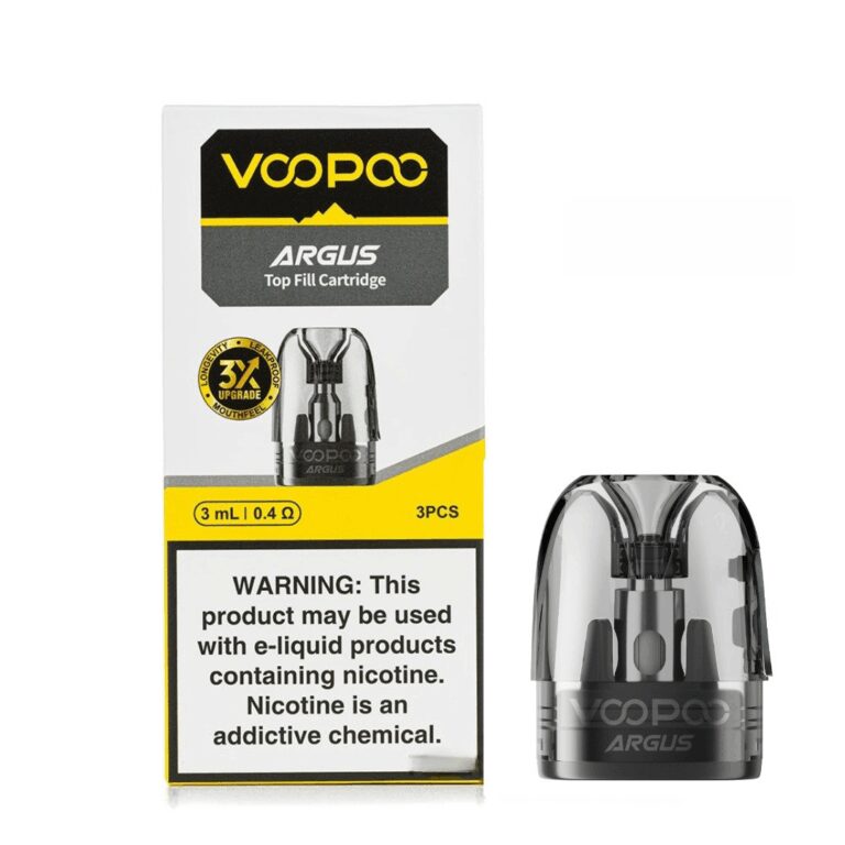 Voopoo Argus için üstten doldurmalı yedek kartuşu sipariş ver, dayanıklı yapısıyla yoğun buhar sağlar.