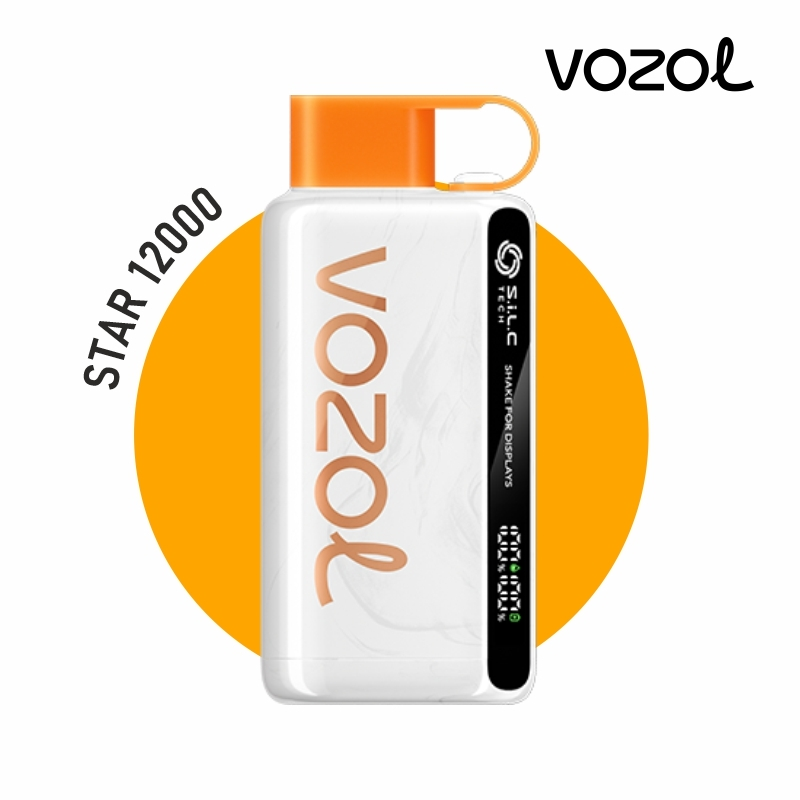 Vozol Star 12000 Peach Mango Watermelon Şeftali, mango ve karpuz aromalı Vozol Star 12000 kullan-at vape barı uzun ömürlü salt nikotin ile hemen sipariş verin.