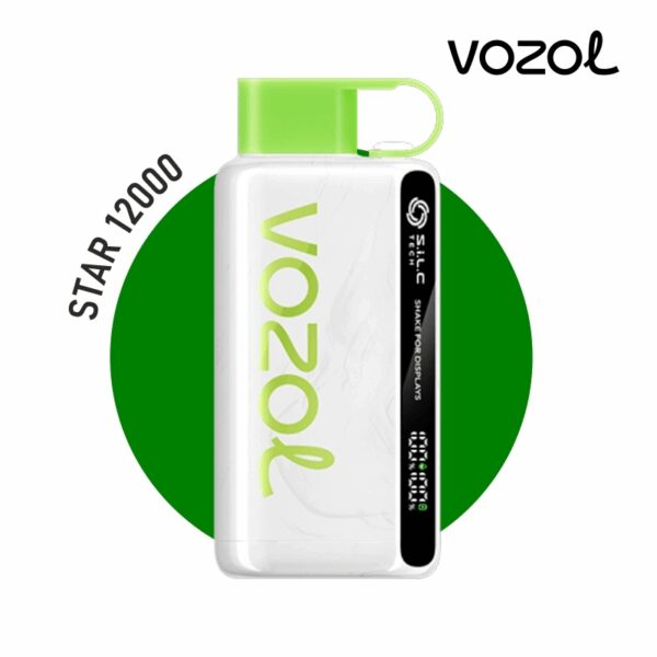 Ekşi elma ve buz ferahlığı sunan 12000 puff kapasiteli Vozol Star kullan-at vape barı sipariş ver.