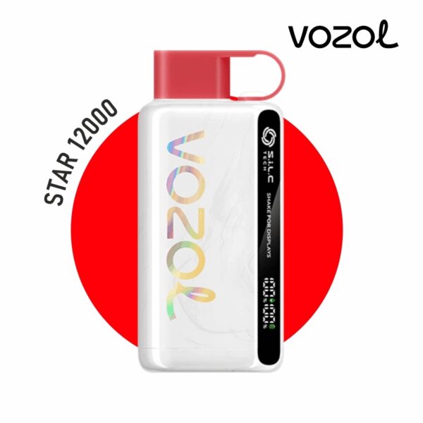 Taze karpuz ve buz ferahlığı sunan Vozol Star 12000 Watermelon Ice kullan-at vape barı hemen sipariş ver.