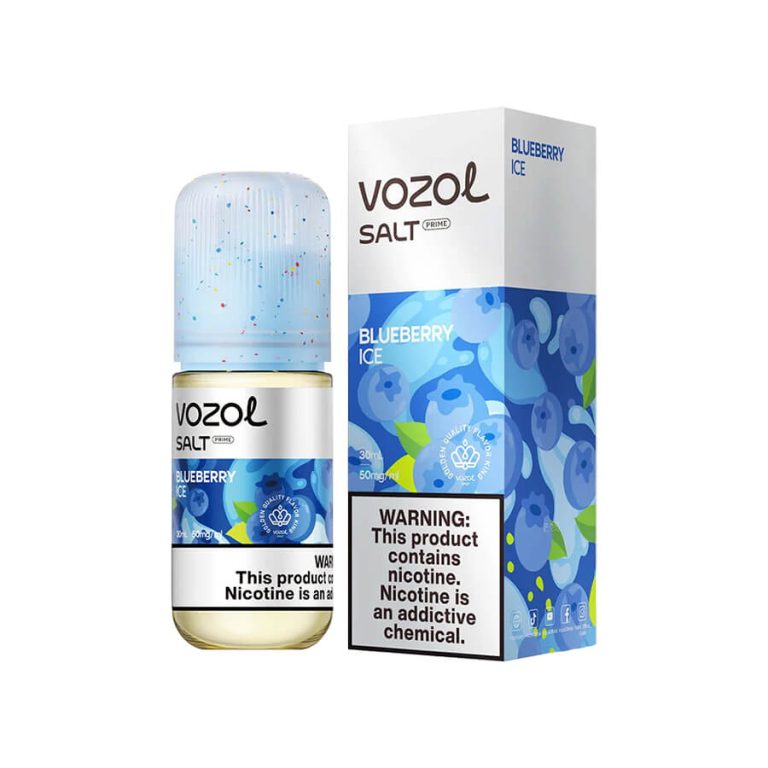 Yaban mersini ve buz ferahlığını birleştiren Vozol Blueberry Ice salt likiti hemen sipariş ver.