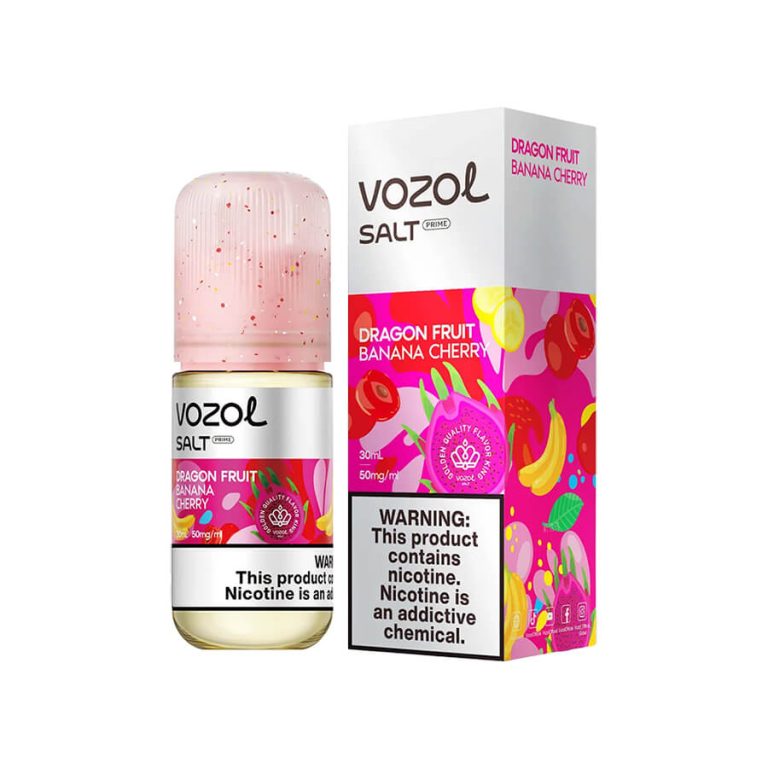 Tropikal ejder meyvesi, muz ve kiraz aromalı Vozol likiti 30MG salt nikotin seçeneğiyle sipariş ver.