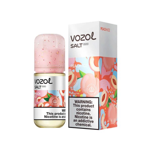 Vozol Peach Ice Salt Likit 30ML ile tatlı şeftali ve buz ferahlığını deneyimleyin, hemen sipariş verin.