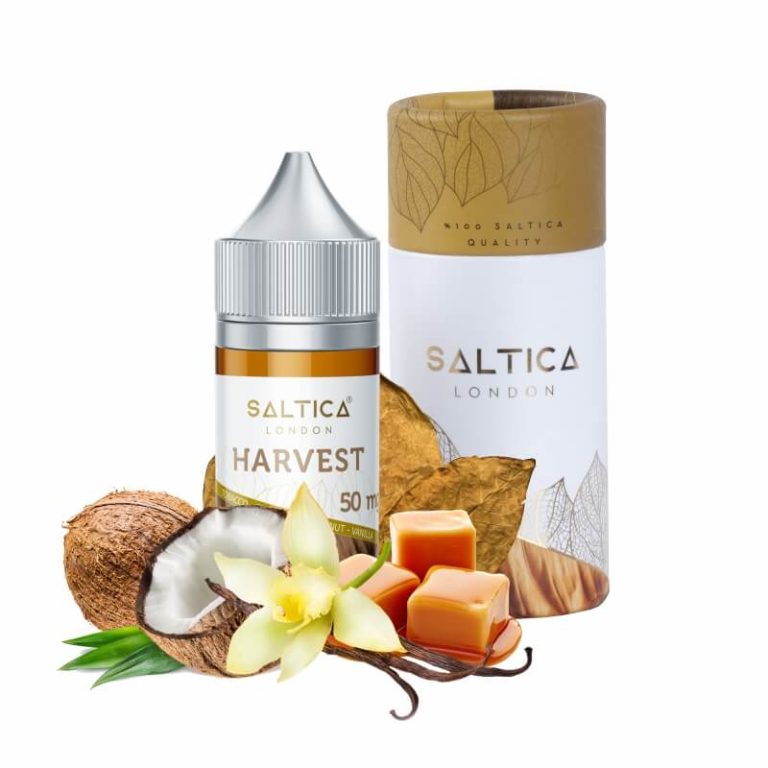Saltica Harvest Salt Likit ile tütün ve vanilya notalarını keşfedin, hemen sipariş verin.