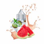 Karpuz, çilek, kivi ve krema aromalı buz ferahlığı sunan Saltica Kanzi Ice salt likiti hemen sipariş ver.