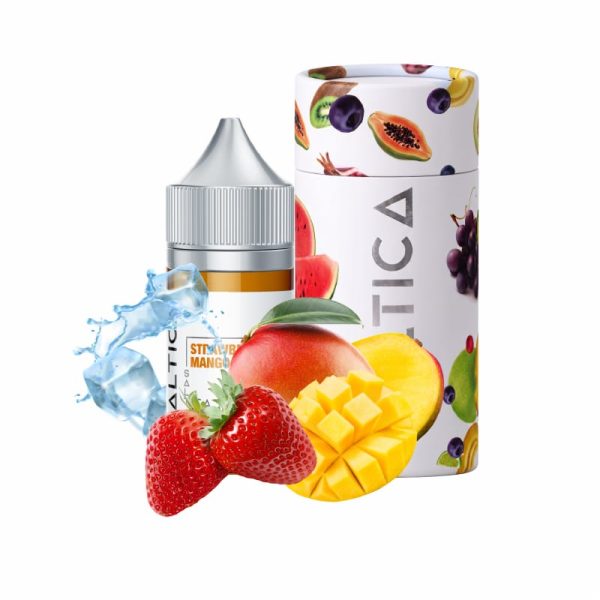 Çilek ve mango aromalarıyla zenginleştirilmiş salt nikotin likiti hemen sipariş ver.