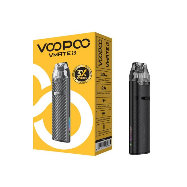 1500 mAh pil ve 30W güçle yoğun aroma sunan Voopoo Vmate i3'ü salt nikotin ile kullanmak için sipariş ver.